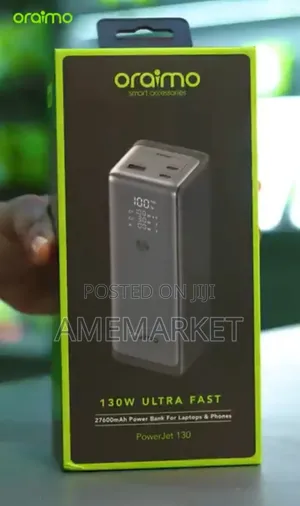 Oraimo Powerjet 27600mah 130w Ultra Fast Power Bank for Laptop Phone