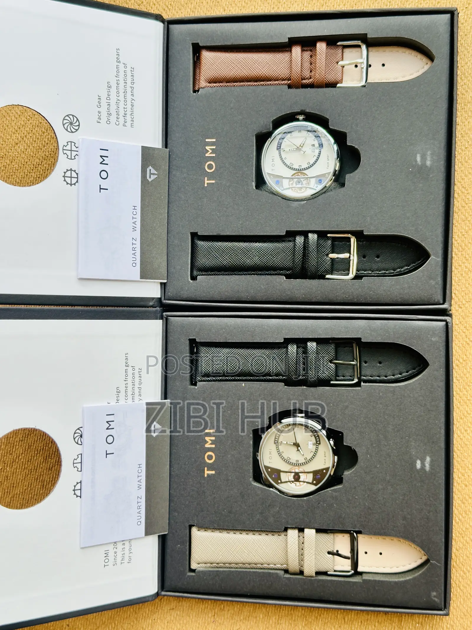 Original Tomi Face Gear Double Strap Watch