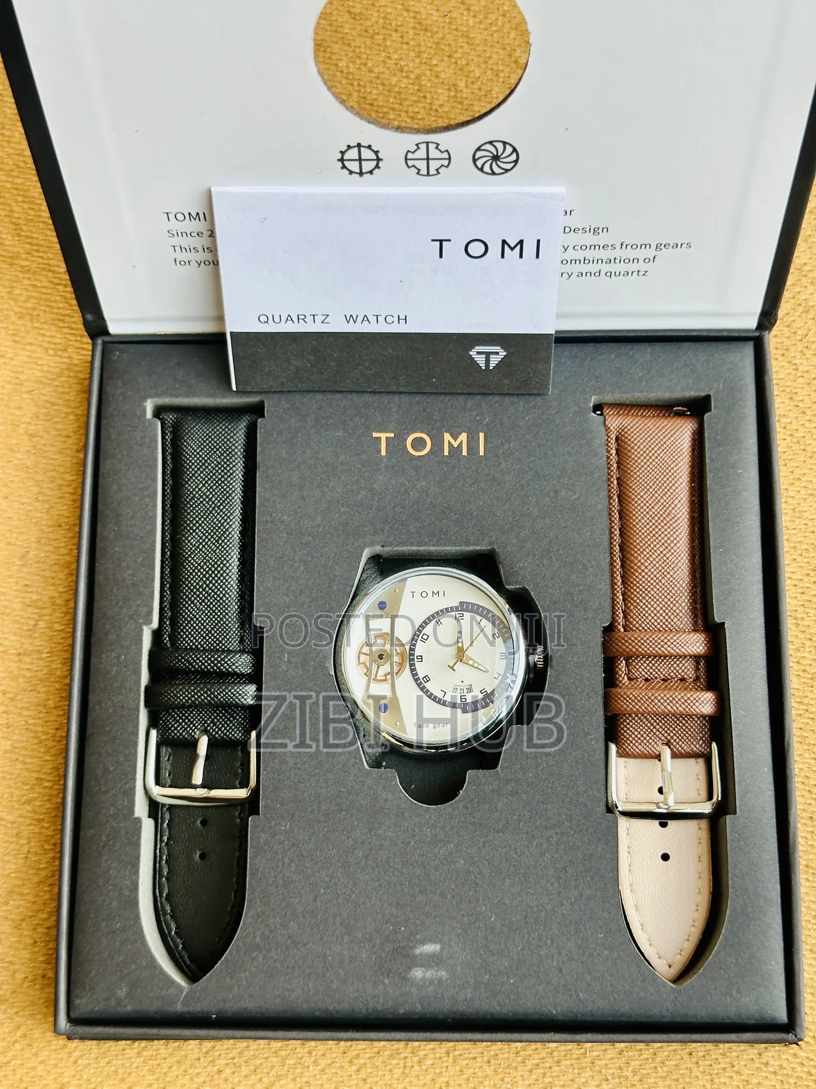 Original Tomi Face Gear Double Strap Watch