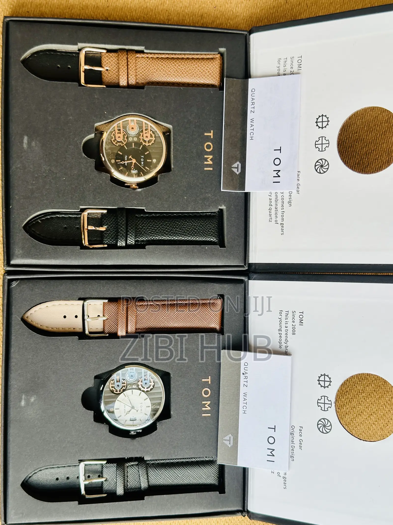 Original Tomi Face Gear Double Strap Watch