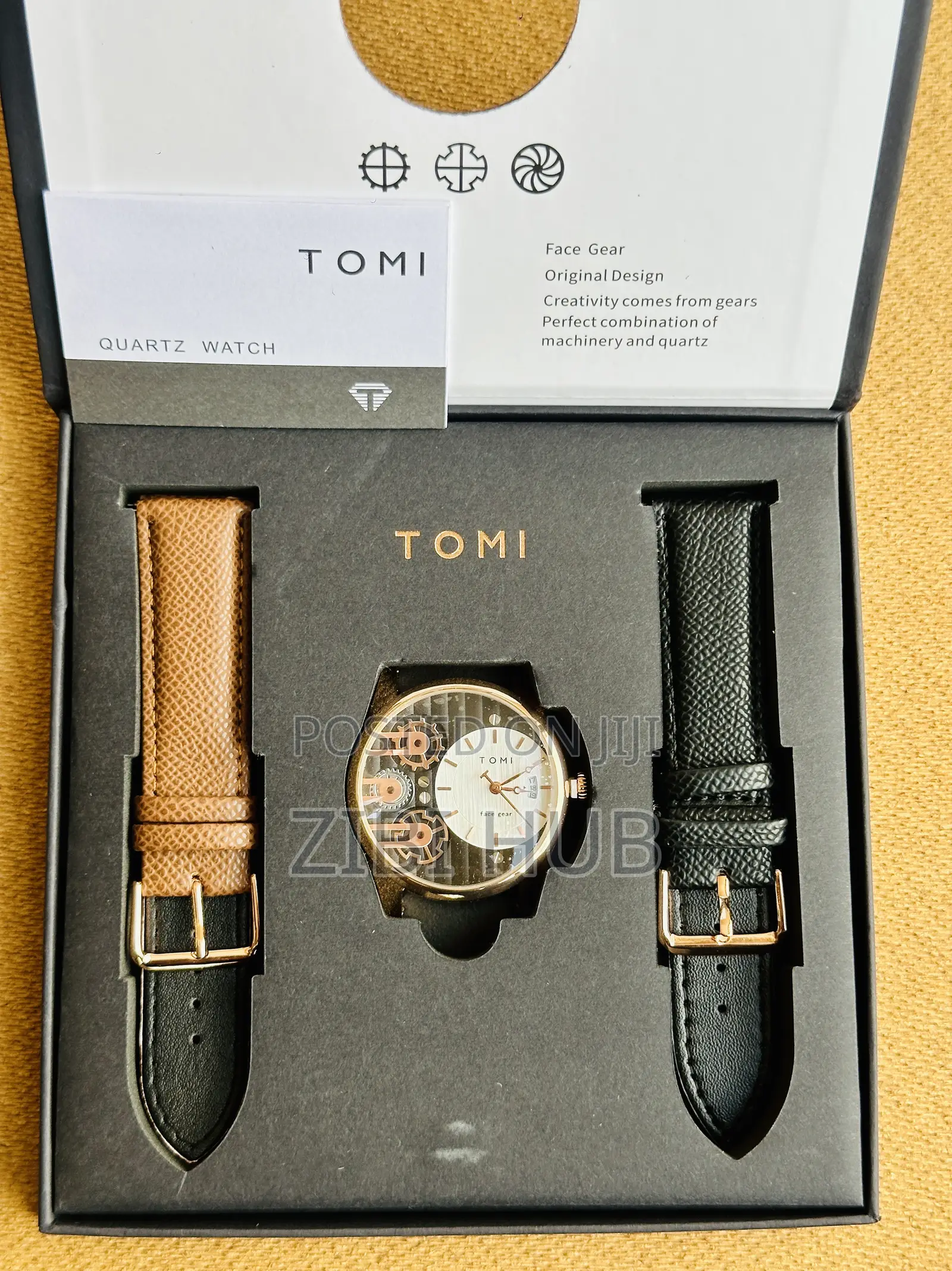 Original Tomi Face Gear Double Strap Watch
