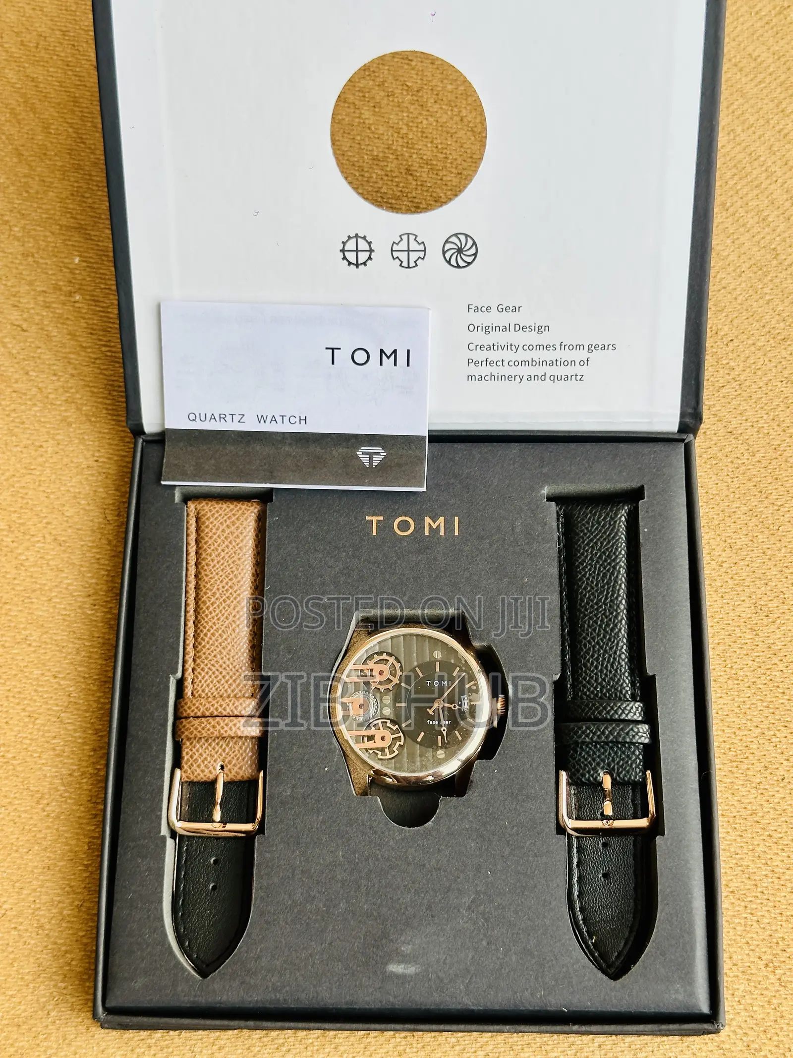 Original Tomi Face Gear Double Strap Watch