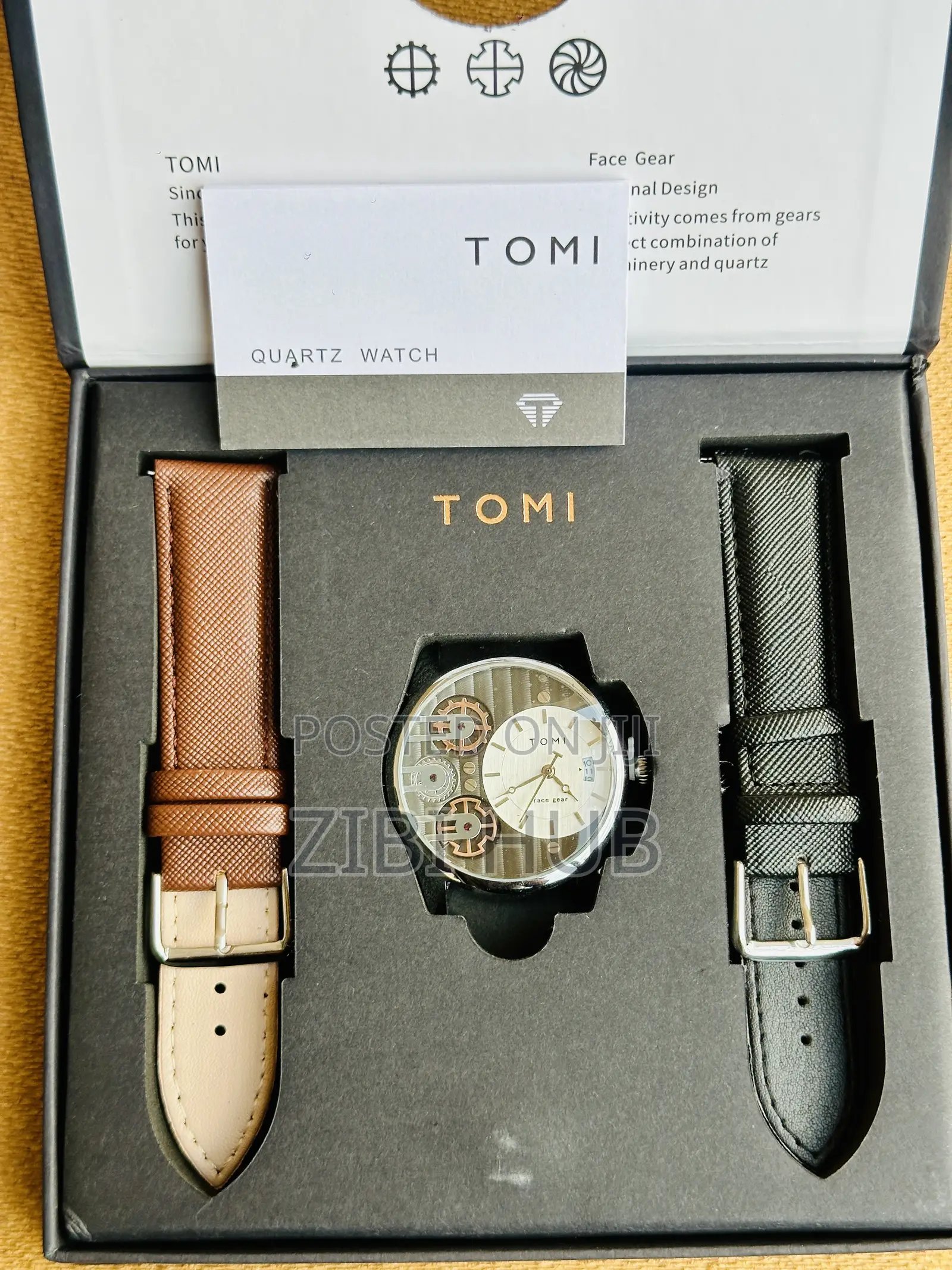 Original Tomi Face Gear Double Strap Watch