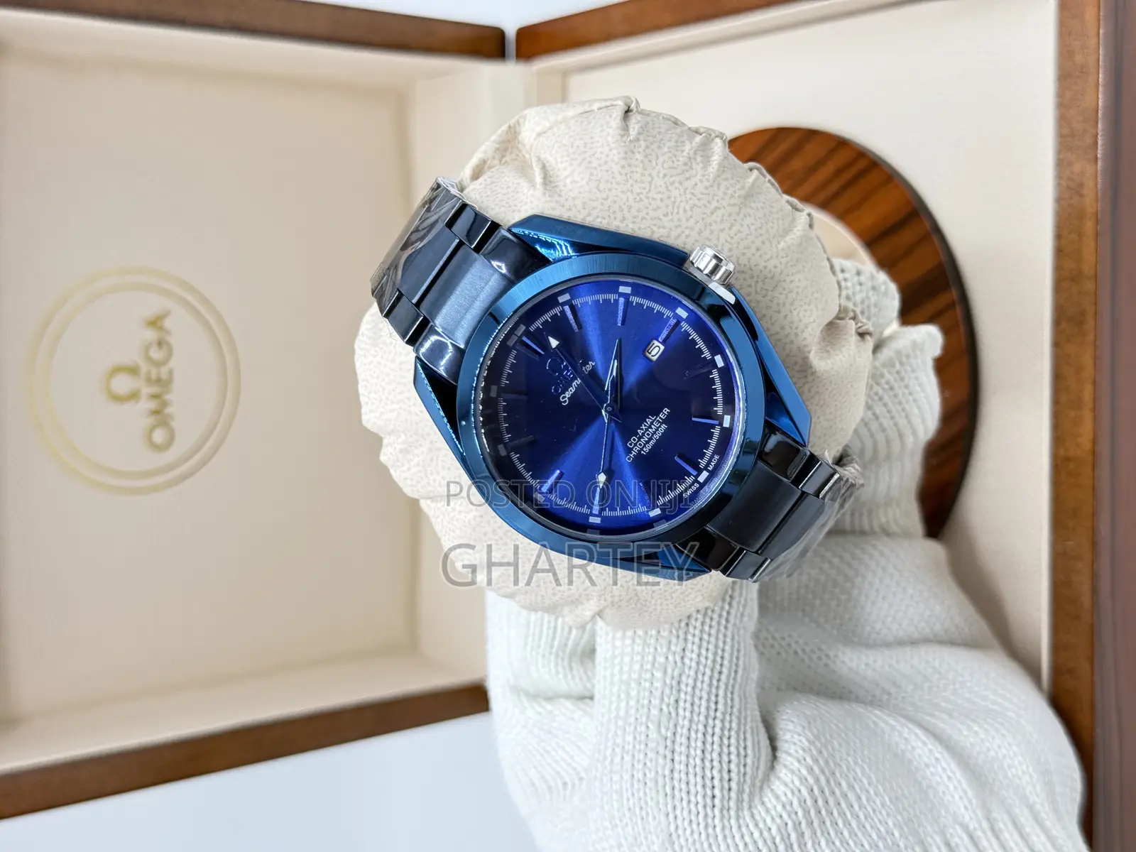 Omega Seamaster Aqua Terra - Black Blue Color Display All as Seen
