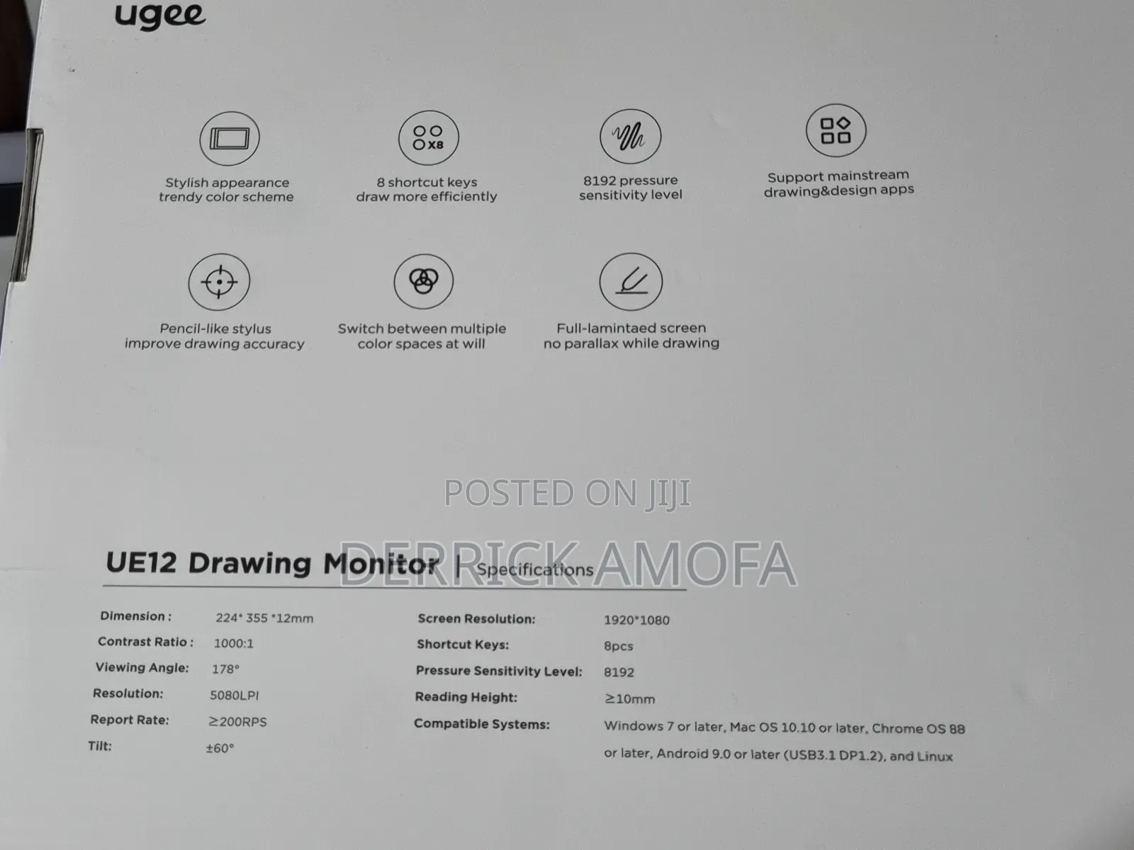 Ugee Ue12, Graphics Tablet