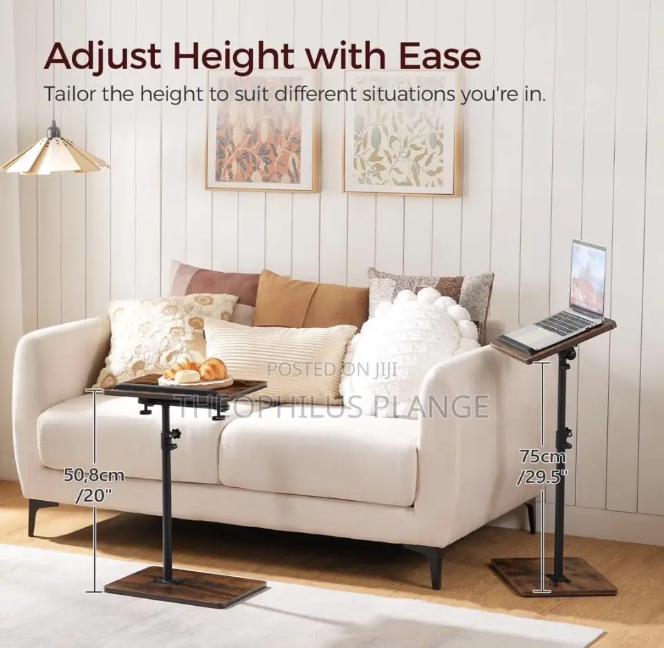 Adjustable Side Table/ Tv Tray Table