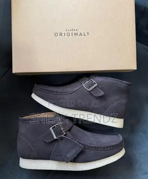 Clarks Wallabies Sea Blue Cream N Black