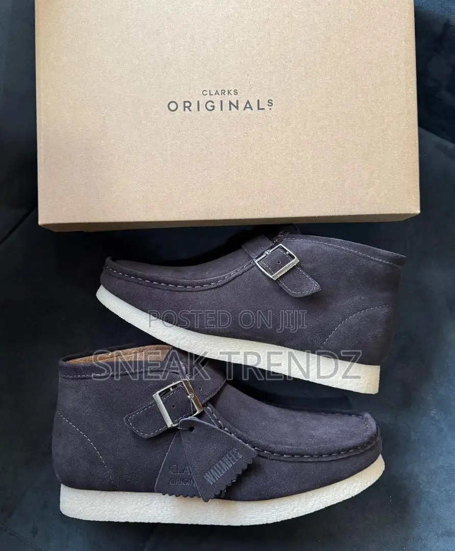 Clarks Wallabies Sea Blue Cream N Black