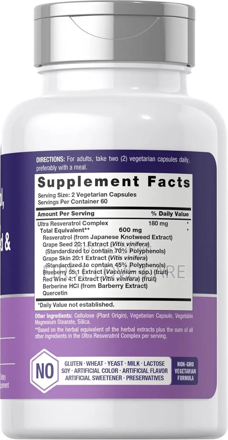 Horbaach Resveratrol, Berberine , Grape Seed and Quercetin