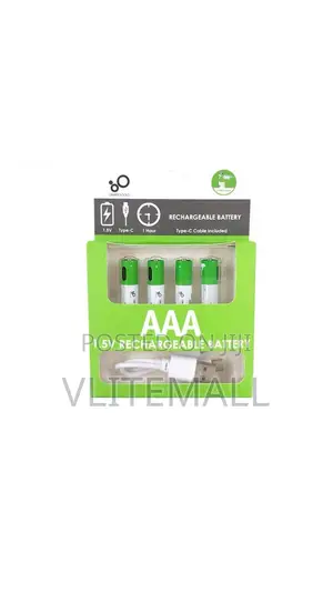 Rechargeable Aaa X 4 Type - C Usb Lithium Battery