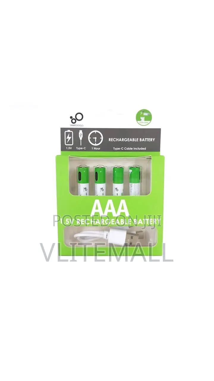 Rechargeable Aaa X 4 Type - C Usb Lithium Battery