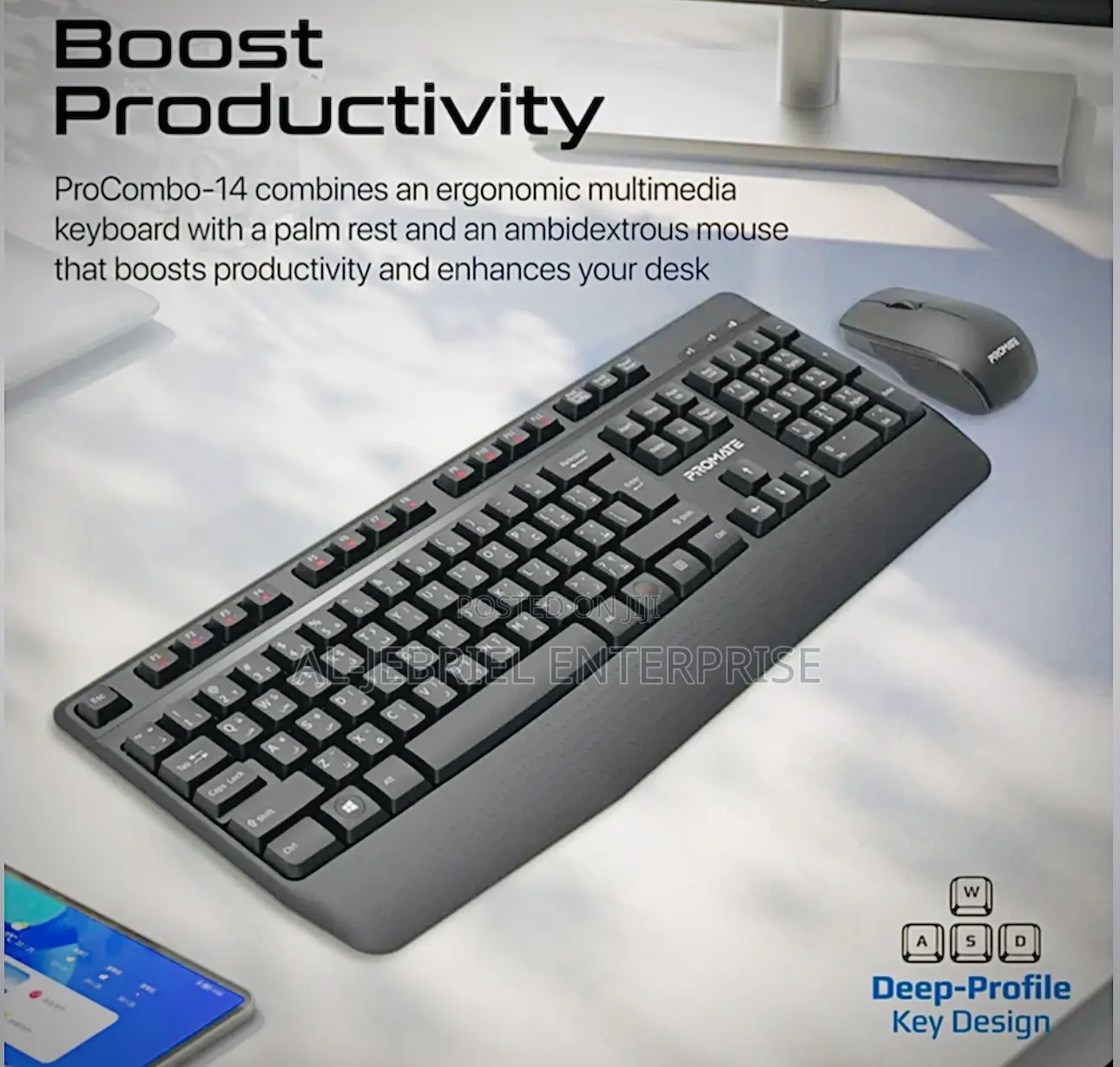 Promate Wireless Keyboard + Mouse