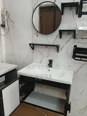 Hotel Bathroom Furniture Wall Fix Mirrored Cabinet Basin Triple Shelf
