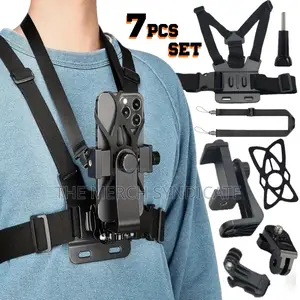 7in1 Handsfree Pov Vlog Sports Chest Mount Holder For Phones Cameras