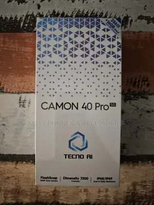 New Tecno Camon 40 Pro 256 GB Black
