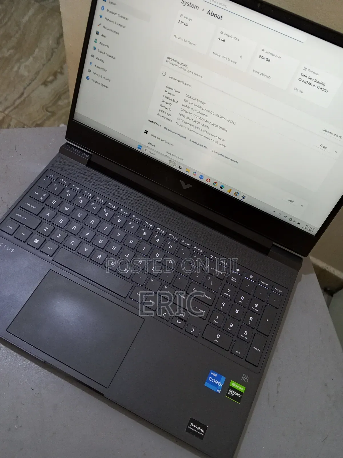 Laptop HP Victus 15 64GB Intel Core i5 SSD 256GB