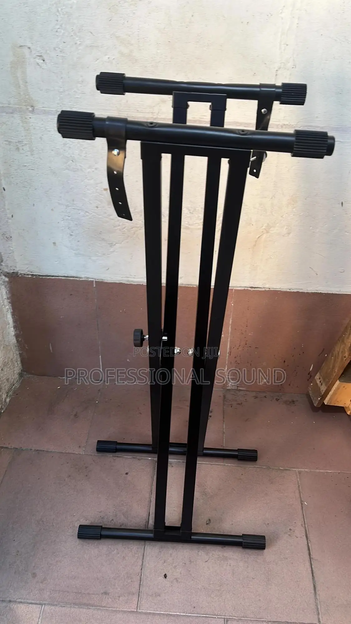 Black, Double-Braced, X-Style Keyboard Stand.