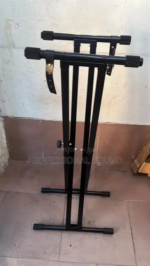 Black, Double-Braced, X-Style Keyboard Stand.