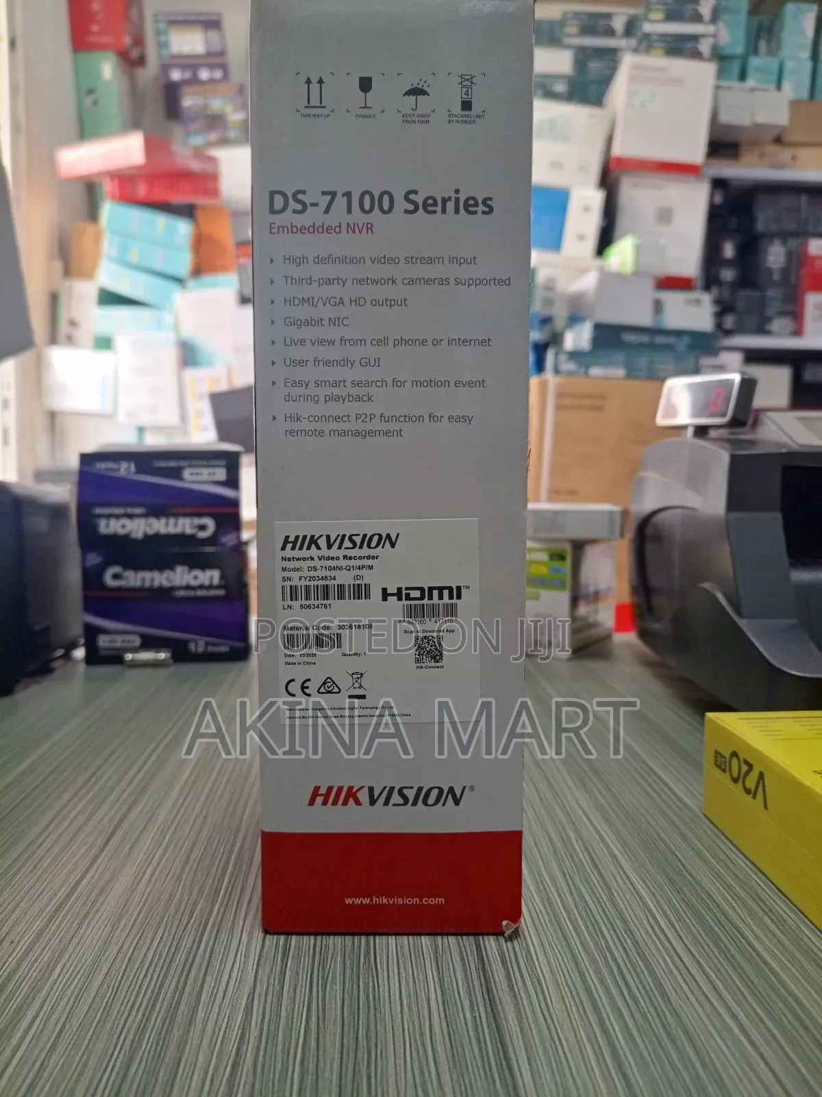 Hikvision Ds-7104n-Q1/4p/M Is a 4-Channel NVR Embedded