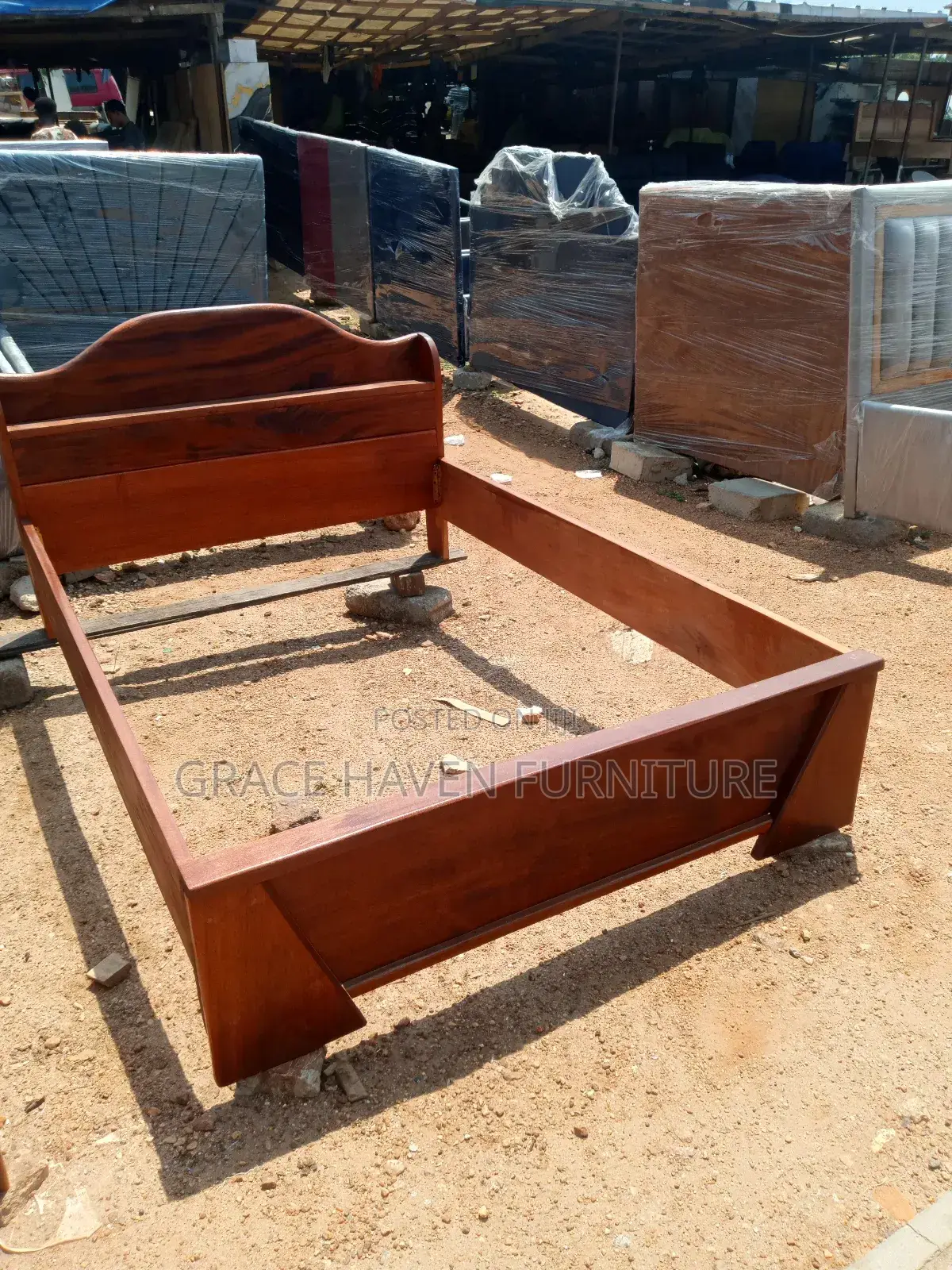 Cute Wooden Double Bedframe
