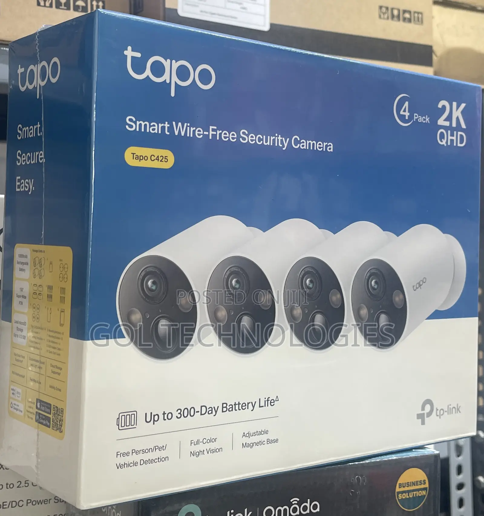 Tapo Smart Wire-Free Security Camera 4ch Wifi Camera Kit 3mp