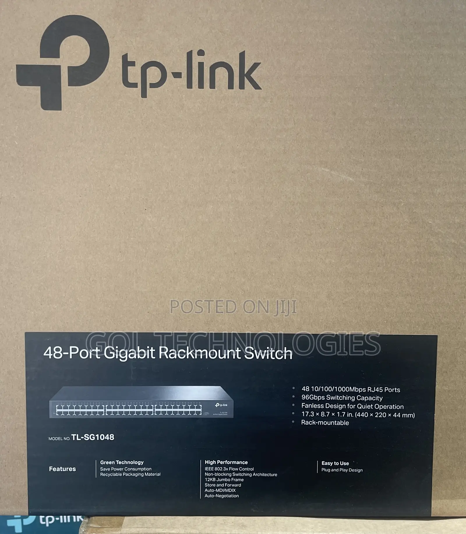 Tp Link 48-Port Gigabit Rackmount Switch Tl-Sg1048 10/100/1000 MBPS