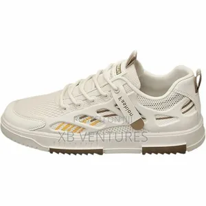 Men's Low-Top Sports Sneakers - Beige