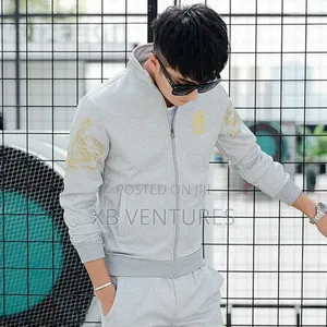Sweatsuits for Men 2 Piece Sets-Grey