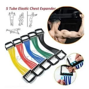 Resistance Tube Elastic Chest Expander Workout Gym Abs