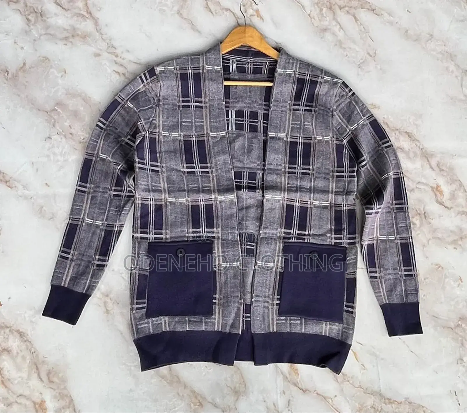 Checked Cardigan