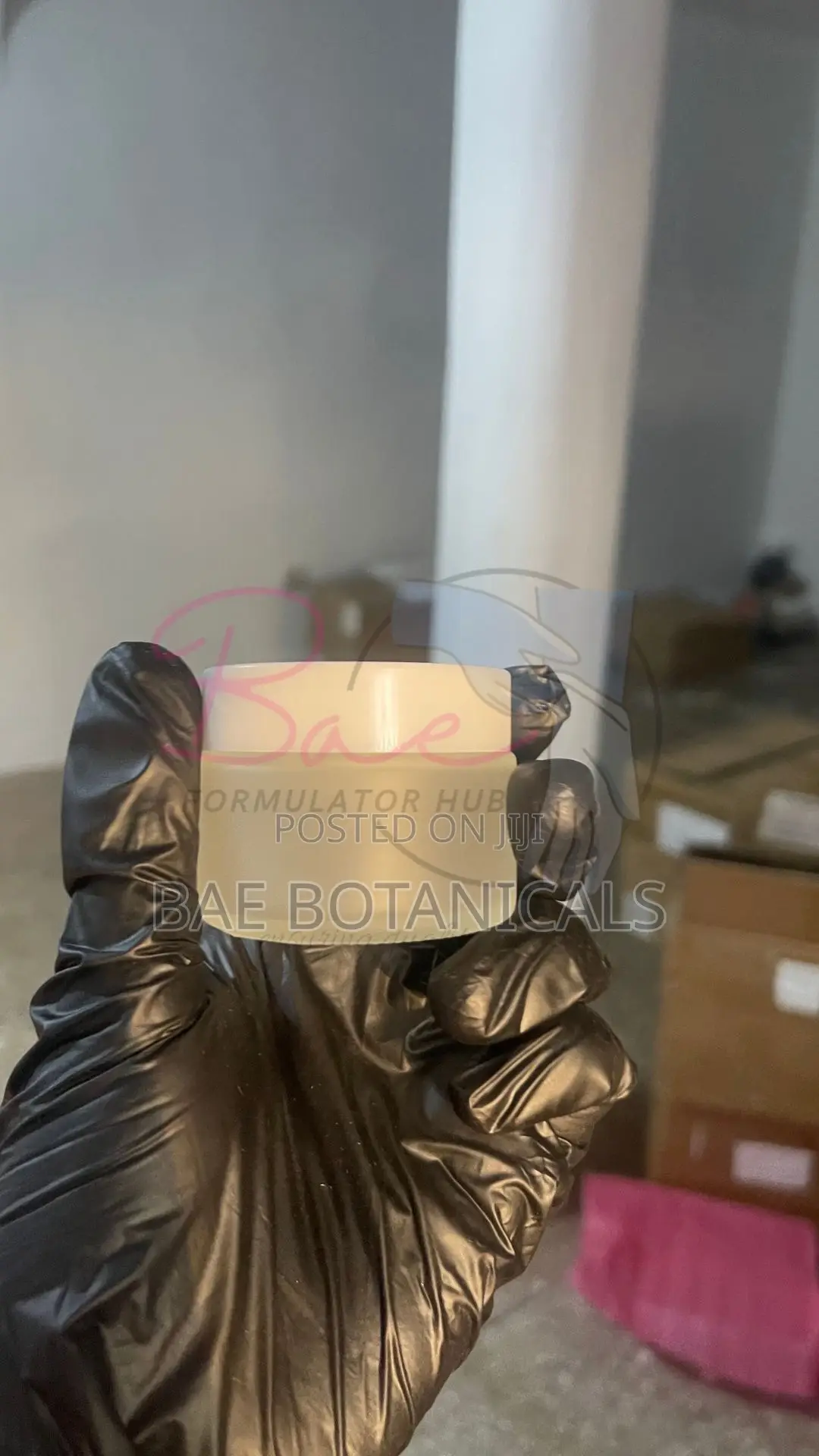Frosted Glass Jar With White Lid and Inner Lid (50ml)