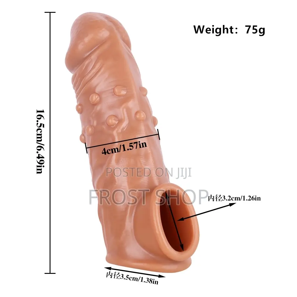 Textured Liquid Silicone Penis Extender Sleeve