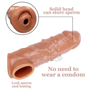 Textured Liquid Silicone Penis Extender Sleeve