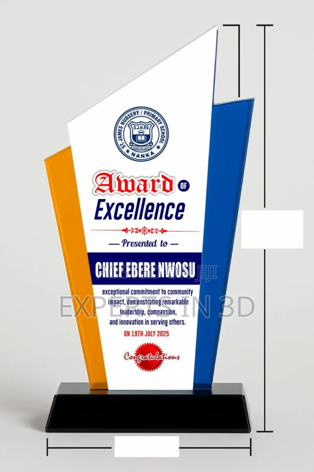 Award Plaque Souvenir