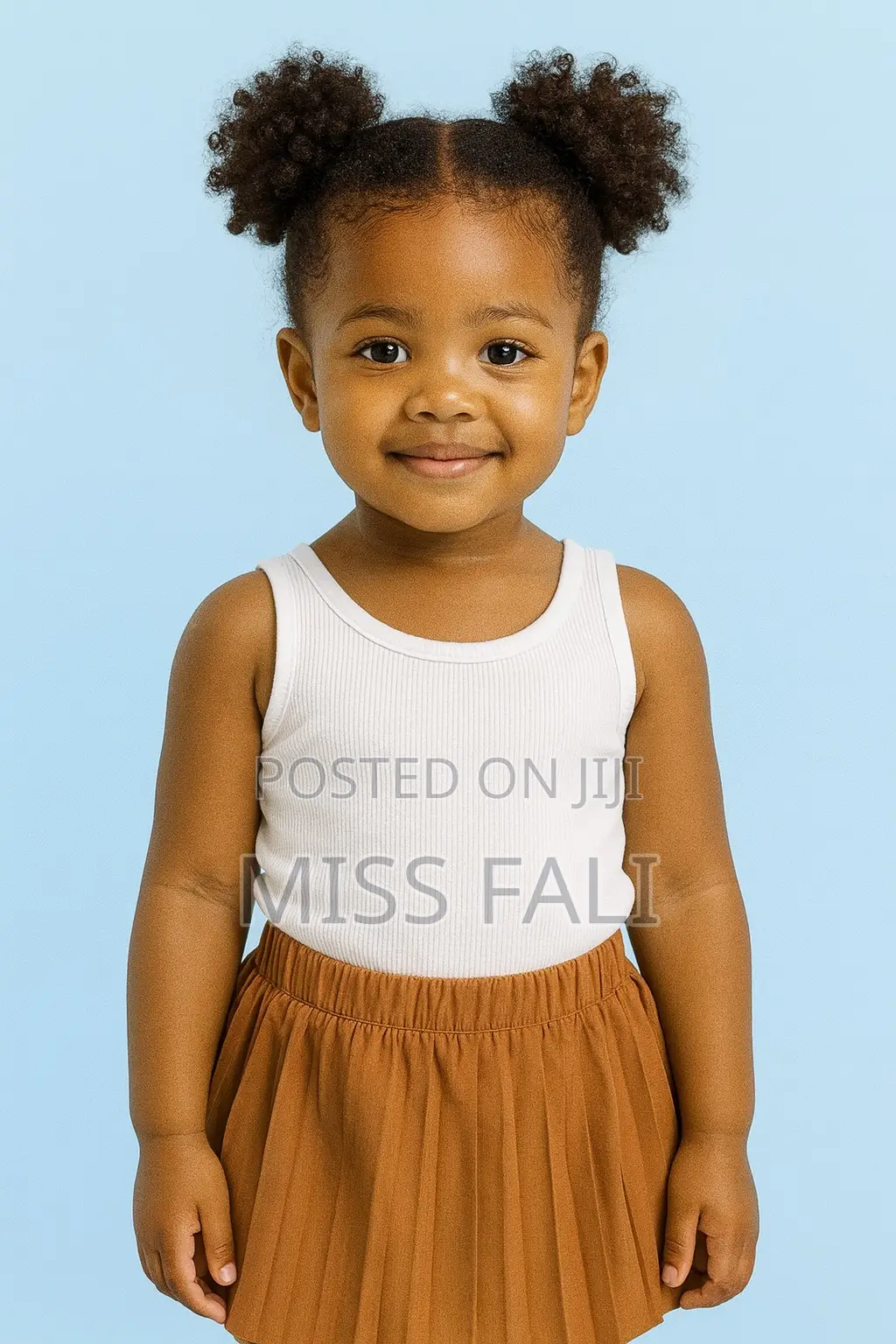 Young Girl Casual Elastic Waist Pleated Skirt Only. 4years
