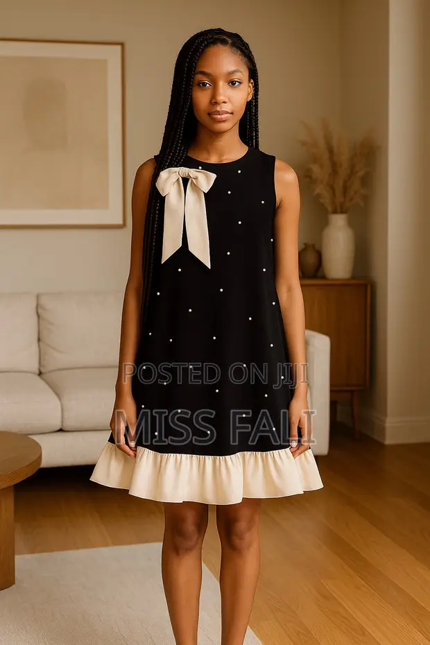 Tween Black Dress With Stones and Bow. 13-14y for sale - Miss Fali  Price:  GH 160 on Jiji.com.gh [Adenta]