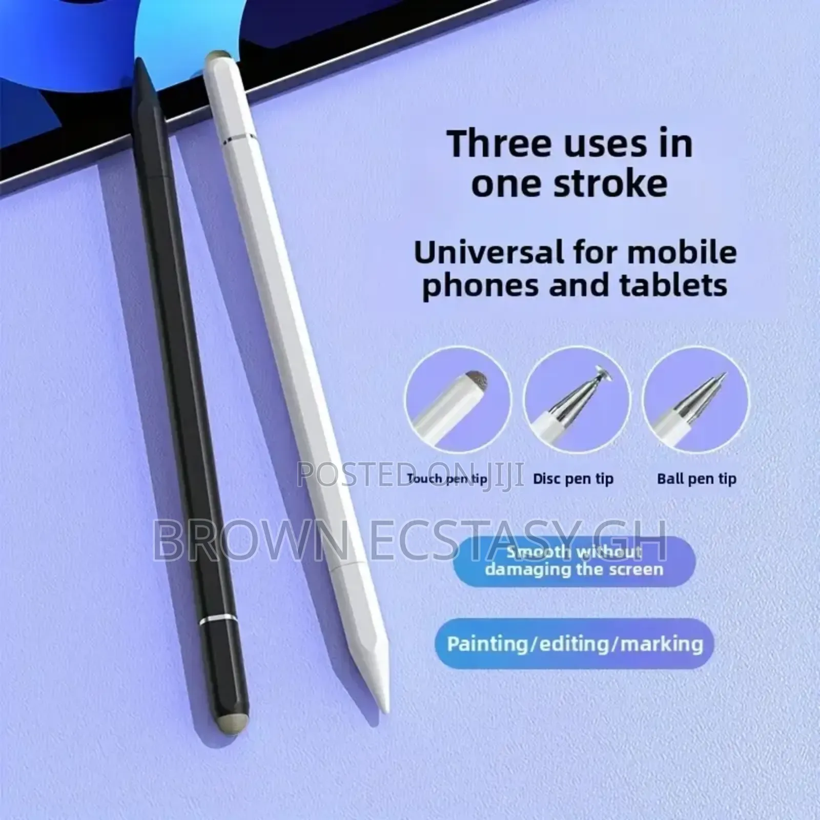 3 in 1 Universal Stylus for iPad and Android Tablets