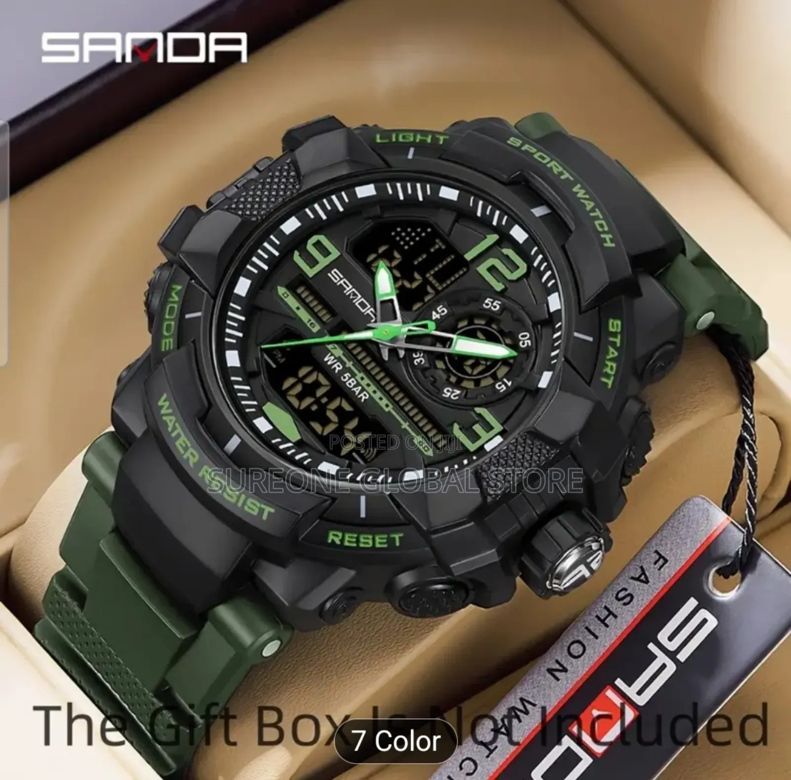 Sanda Men's Athletic Timepiece - Versatile With Led Screen, Date