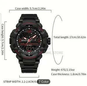 Sanda Men's Athletic Timepiece - Versatile With Led Screen, Date