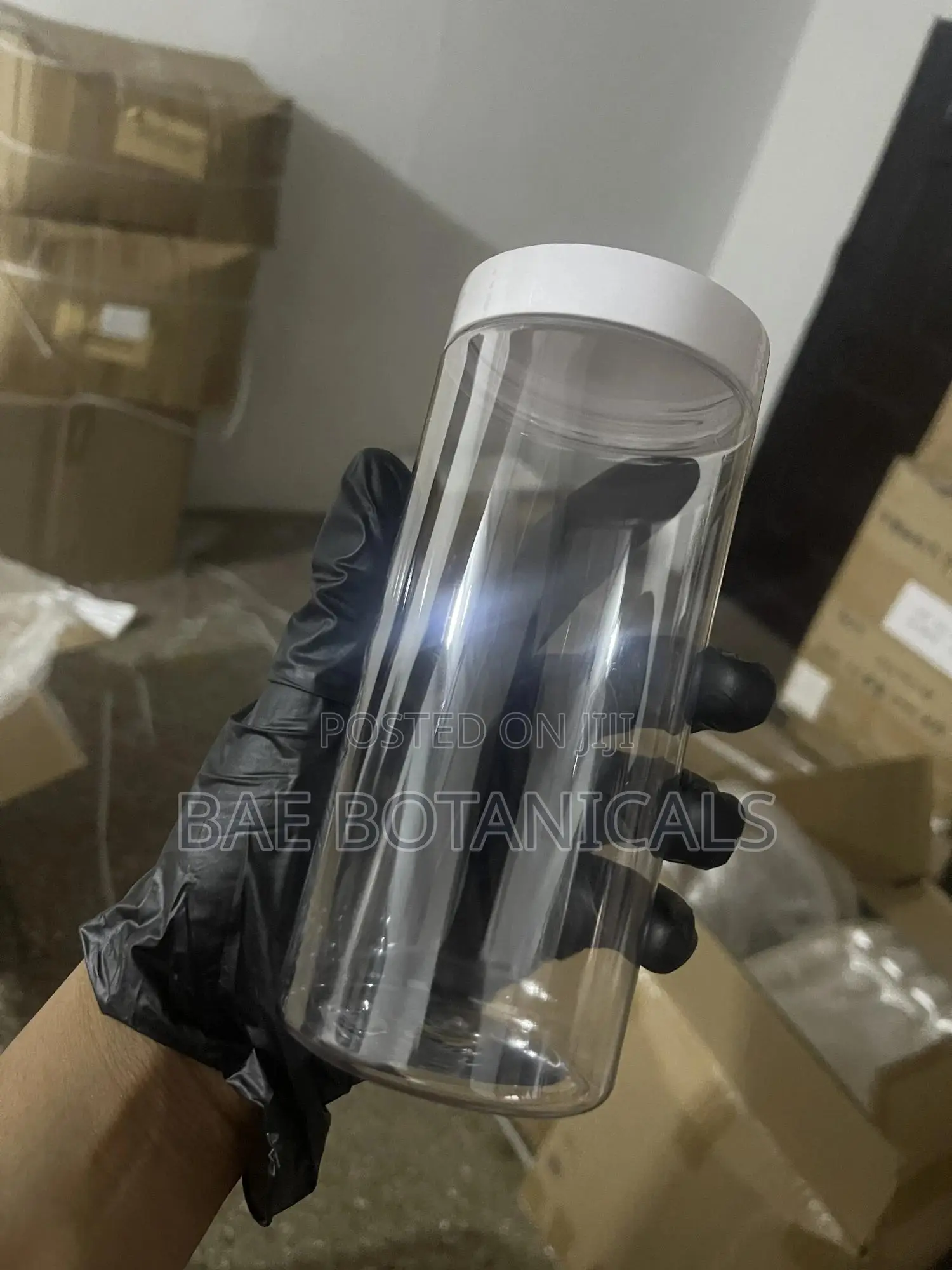 500ml Cosmetic Jar and Free Gasket (With Clear, White or Gold Lid)