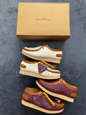 Clarks Originals Wallabee In A Purple Pebble Leather