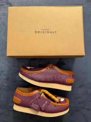 Clarks Originals Wallabee In A Purple Pebble Leather