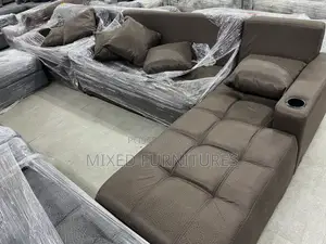 Turkish Sofa L Shape Plus 2 in 1 Leather and Cotton