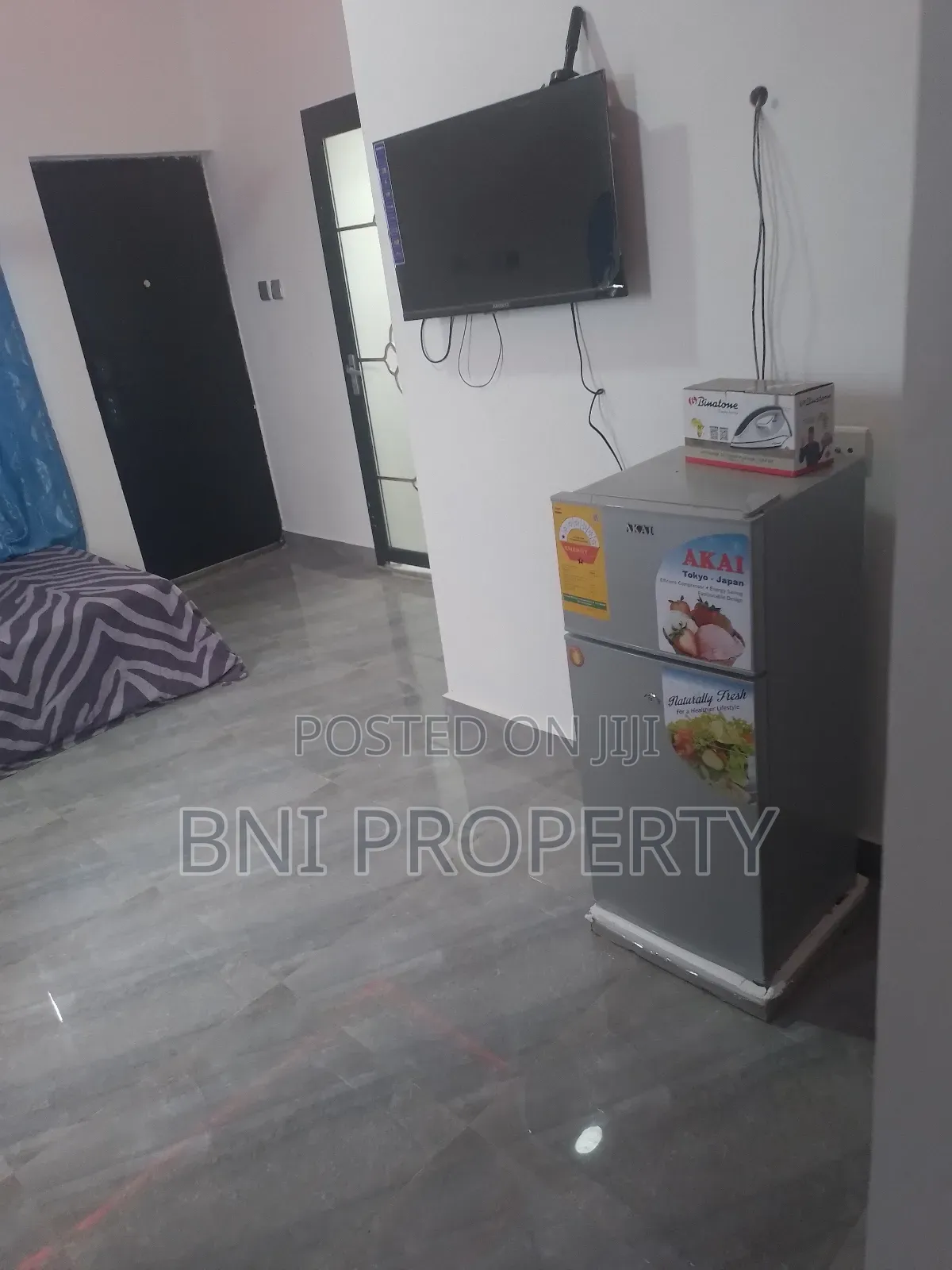 Furnished Single Bedroom and Balcony at Kwabenya