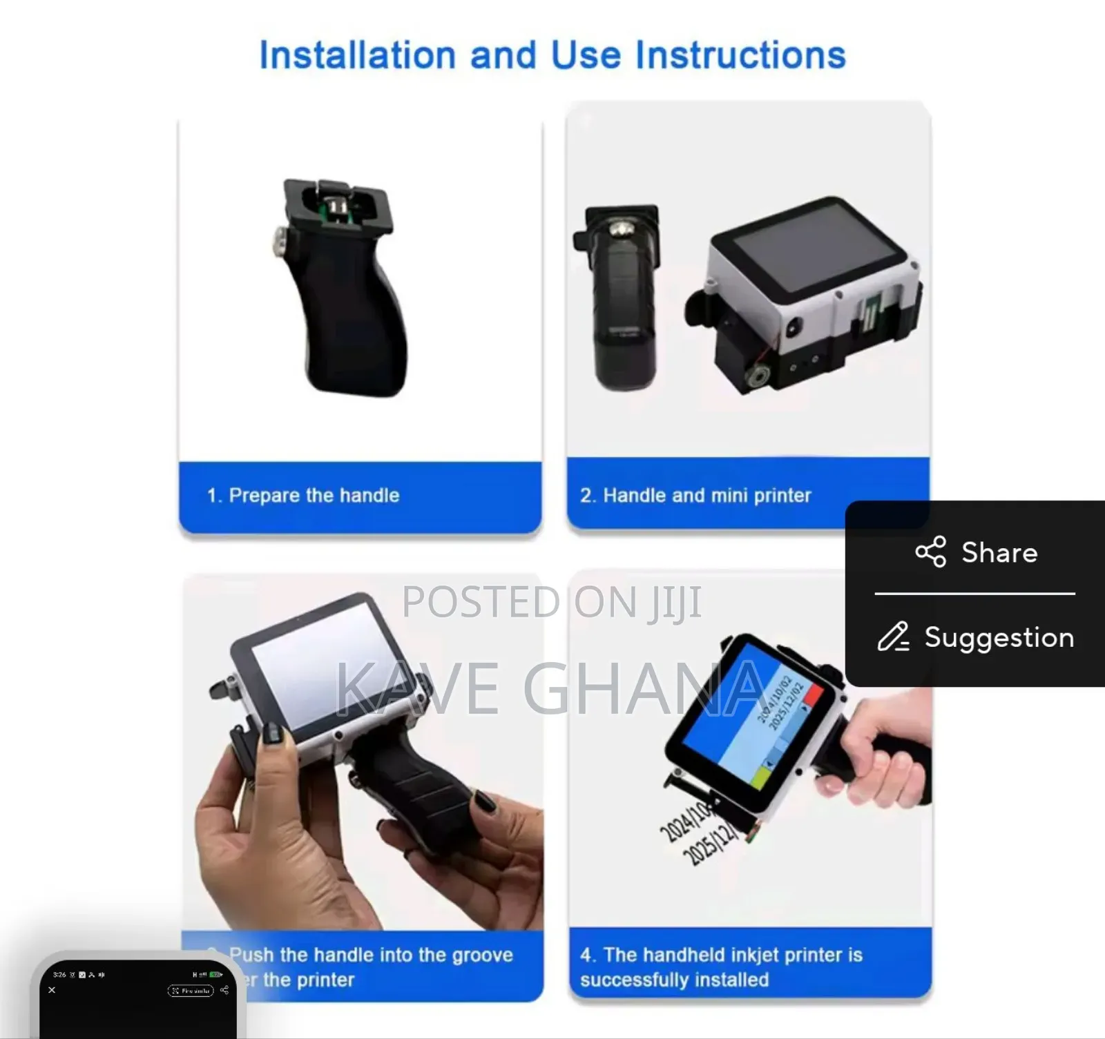 Mini Handheld Date Printer