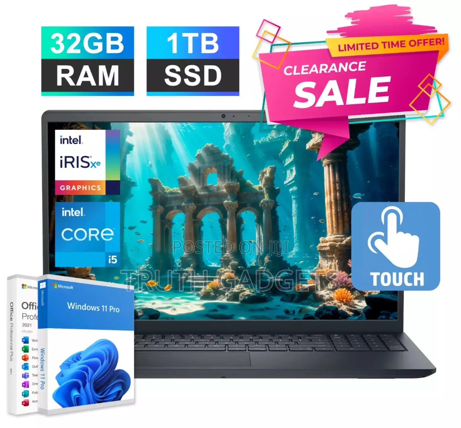 New Laptop Dell Inspiron 15 32GB Intel Core I5 SSD 1T