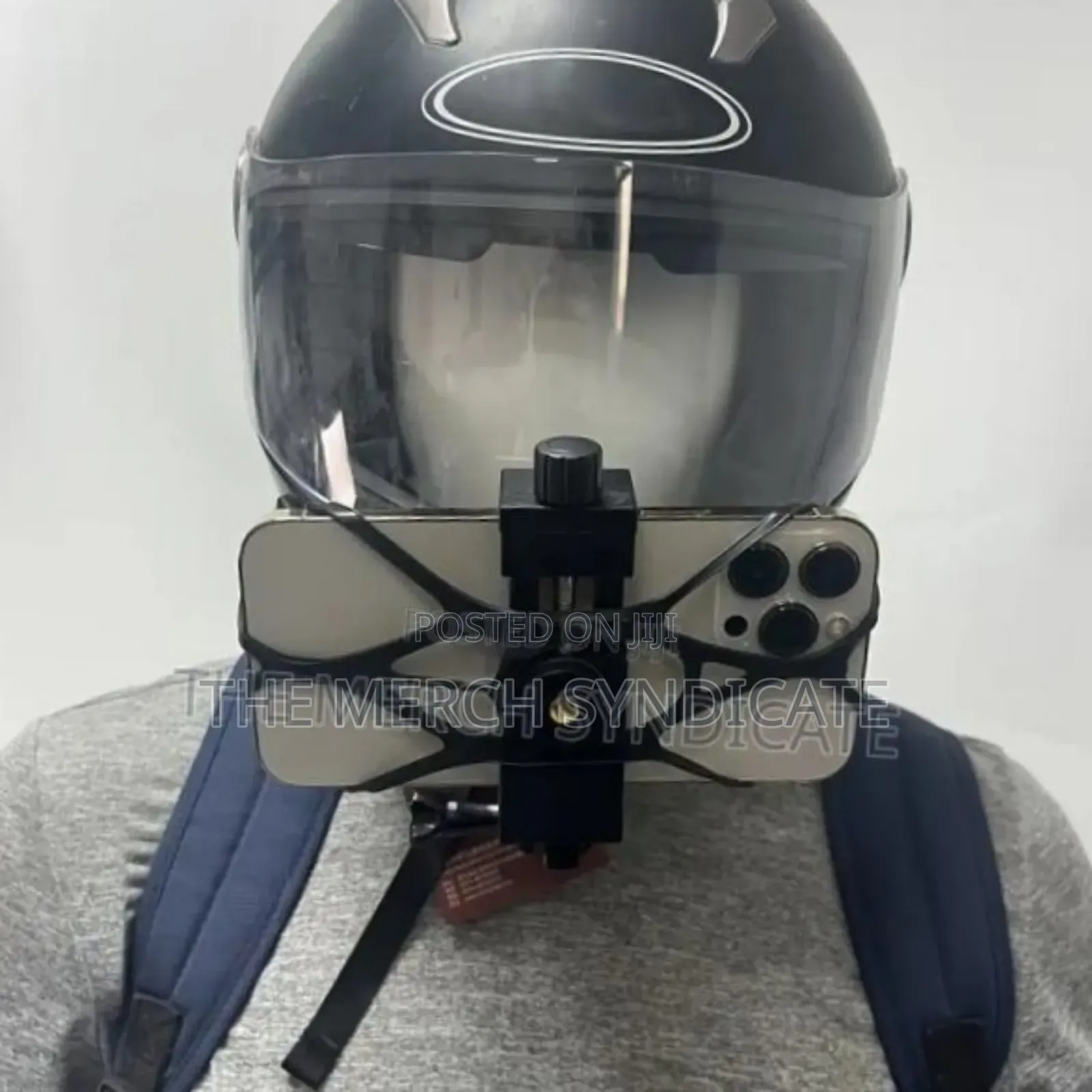 5in1 Motovlog Pov Motorcycle Helmet Chin Camera Phone Strap Mount