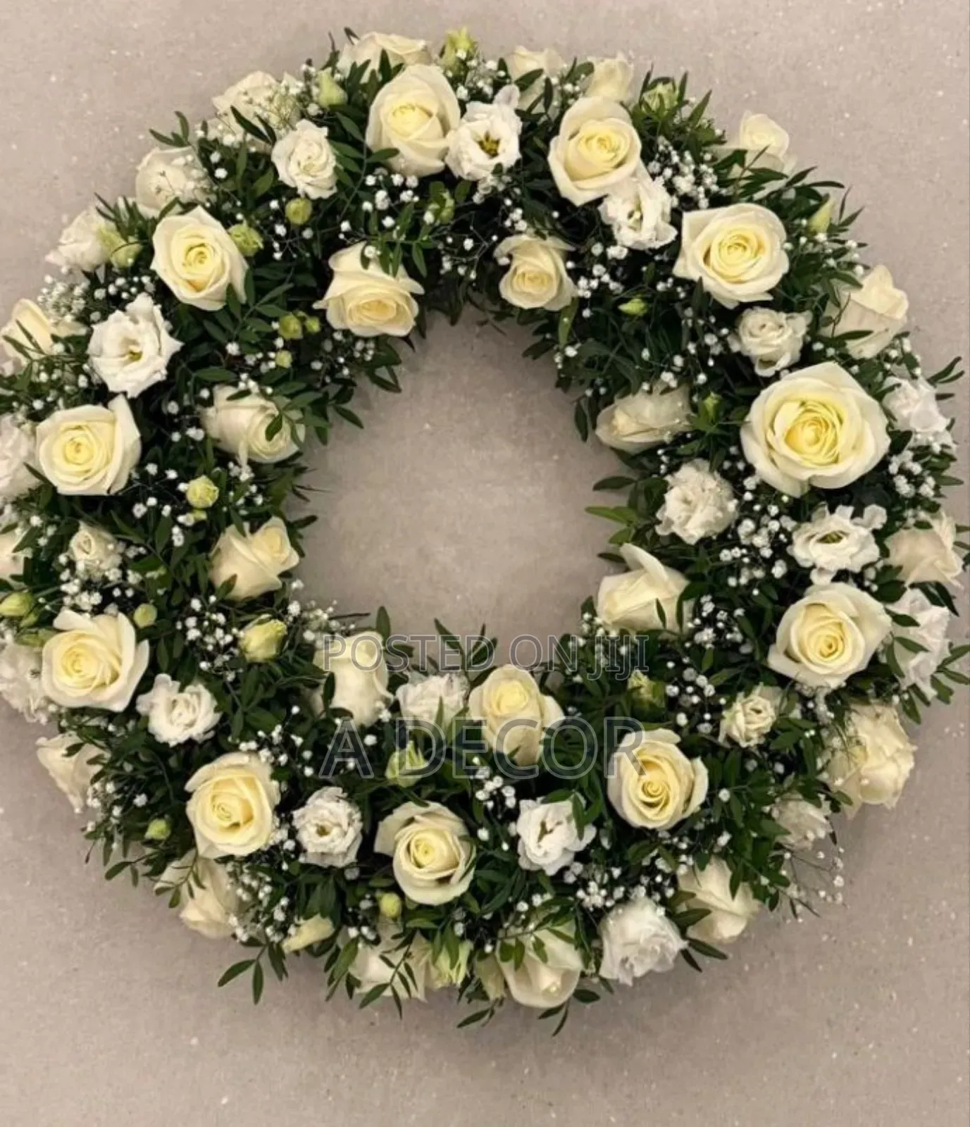 Funeral Wreath and Flower Arrangement