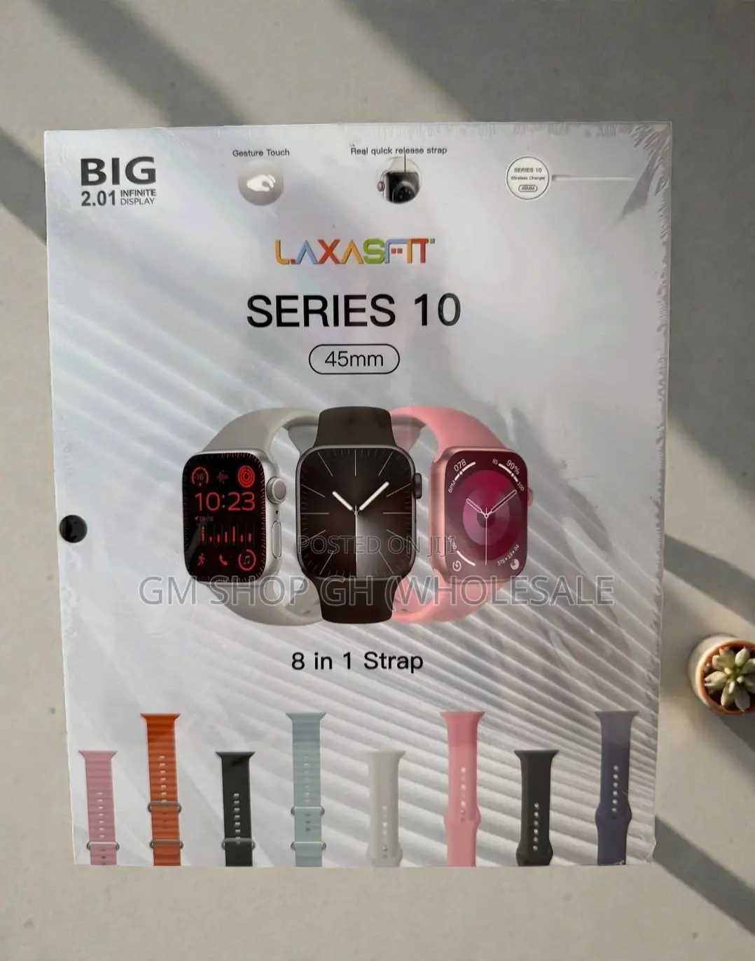 Laxasfit Series 10 Smart Watch With 8 Straps