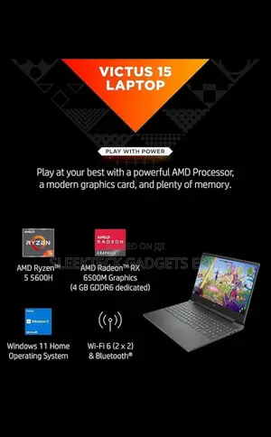 New Laptop HP Victus 16 8GB AMD Ryzen 5 SSD 256GB